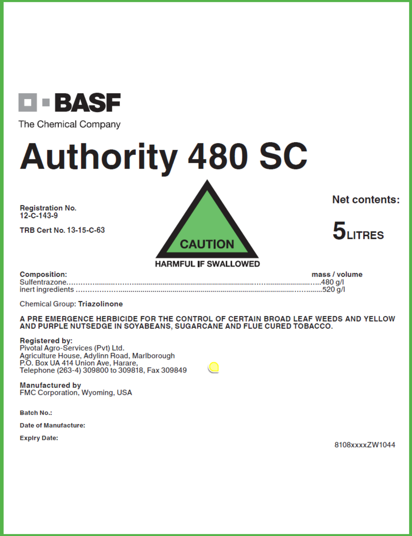 Authority® 480SC FMC
