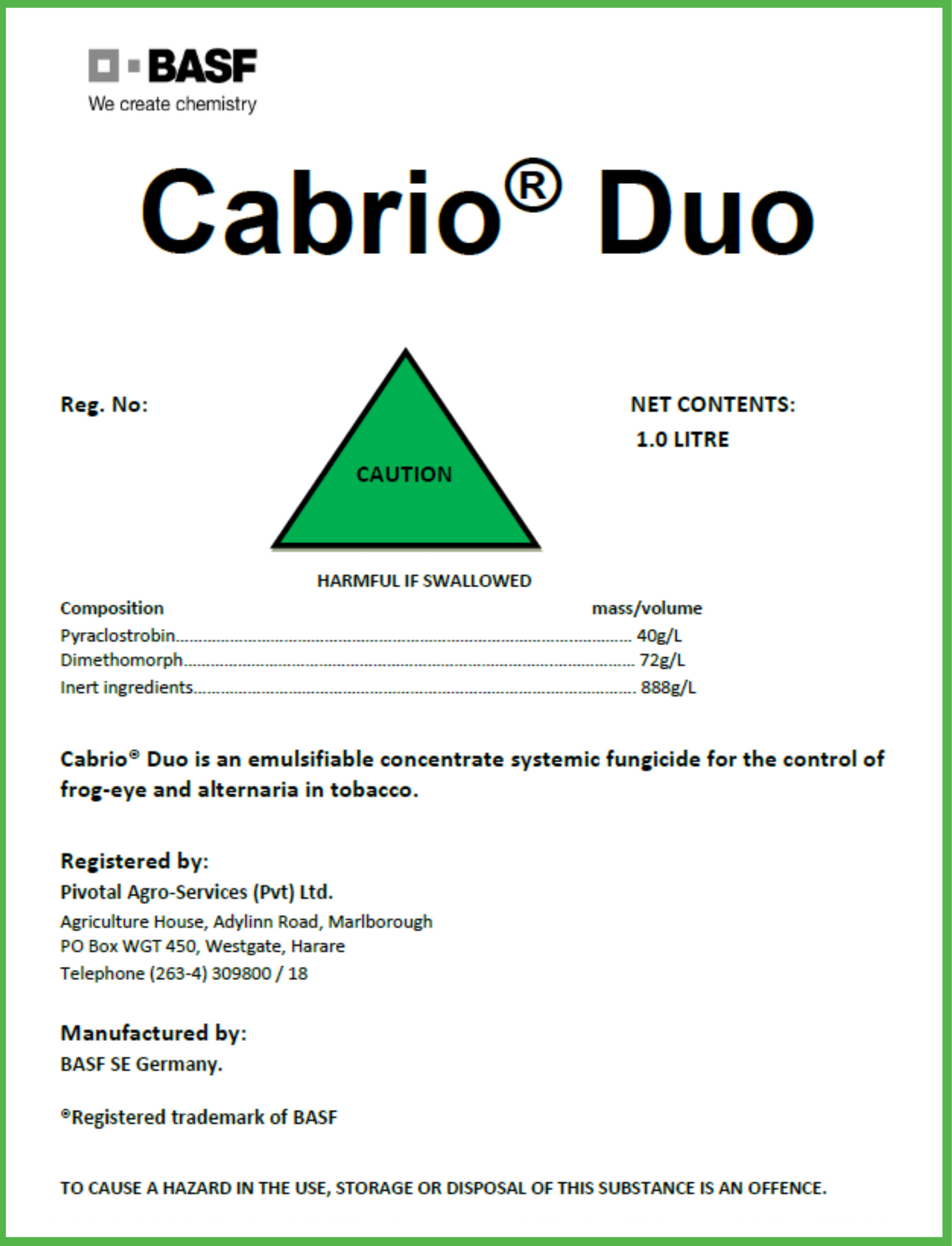 Cabrio® Duo BASF