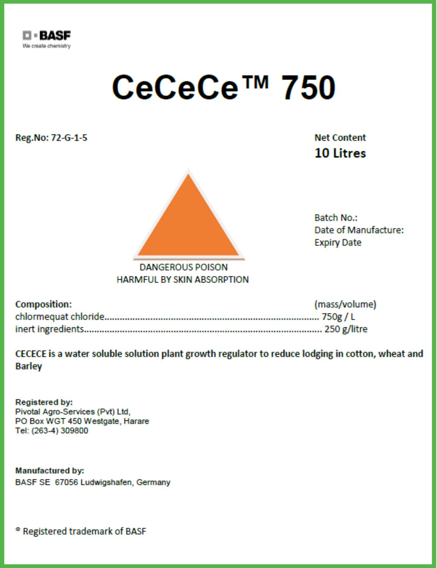Cecece™ 750EC BASF