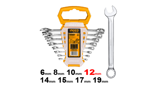 COMBINATION SPANNER SET 6-19MM (INCL 13MM)
