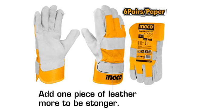 GLOVES- LEATHER 10.5IN