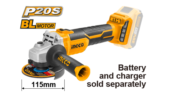 LI ION CORDLESS ANGLE GRINDER 20V (115MM)