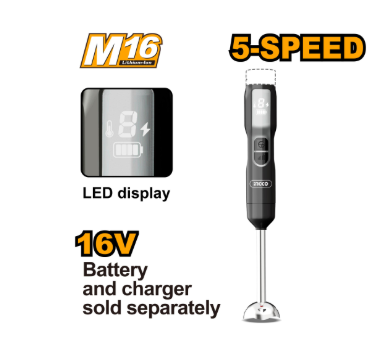 CORDLESS HAND BLENDER 16V 100W