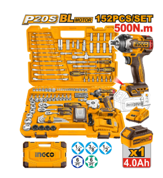 LI ION 152PCS IMPACT WRENCH TOOLS SET  (550Nm)