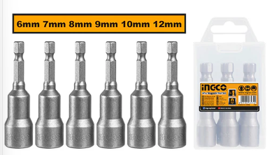 6PCS MAGNETIC NUTS SET 6-12MM