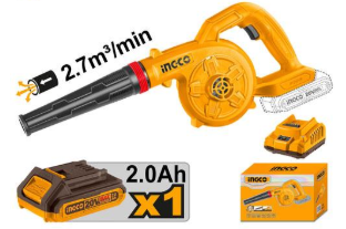 CORDLESS BLOWER 20V 2.7M3/MIN (INCL BAT & CHARGER)